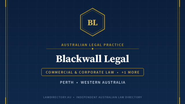 Blackwall Legal Perth — listing card on LawDirectory.au