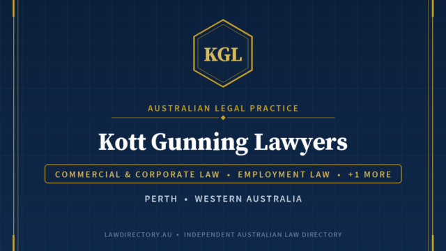Kott Gunning Lawyers Perth — listing card on LawDirectory.au