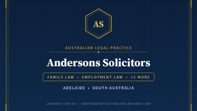 Andersons Solicitors Adelaide — listing card on LawDirectory.au