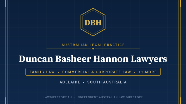 Duncan Basheer Hannon (DBH) Lawyers — listing card on LawDirectory.au