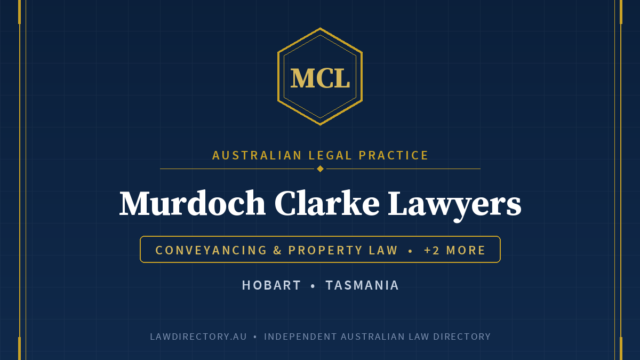 Murdoch Clarke Lawyers Hobart — listing card on LawDirectory.au