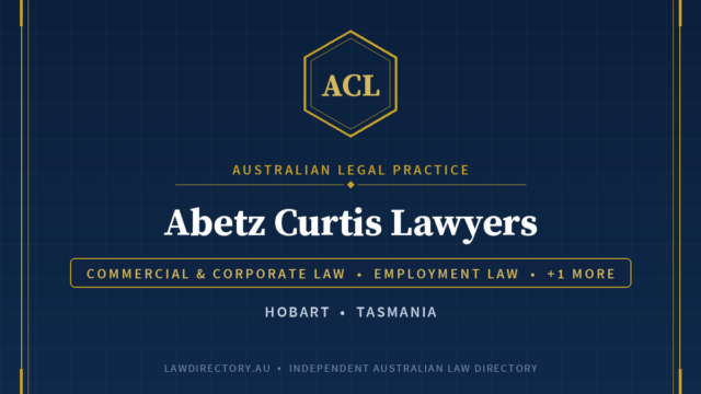 Abetz Curtis Lawyers Hobart — listing card on LawDirectory.au