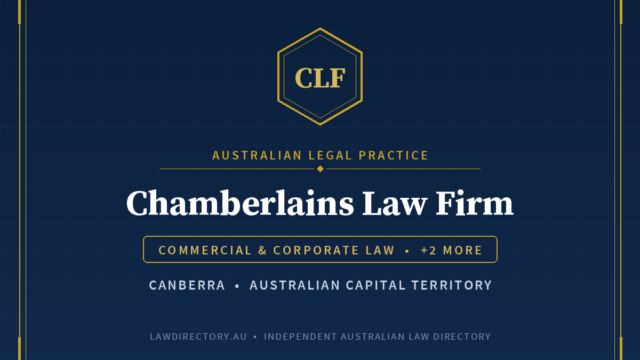 Chamberlains Law Firm Canberra — listing card on LawDirectory.au