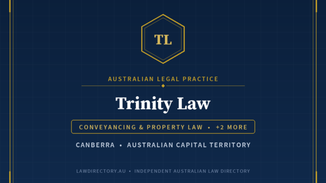 Trinity Law Canberra — listing card on LawDirectory.au