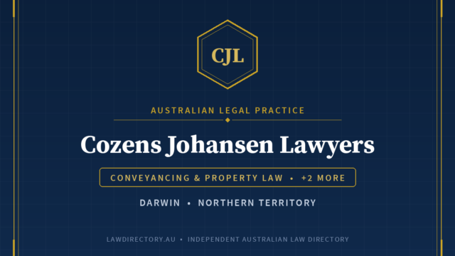 Cozens Johansen Lawyers Darwin — listing card on LawDirectory.au