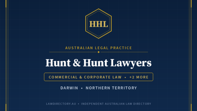 Hunt & Hunt Lawyers Darwin — listing card on LawDirectory.au