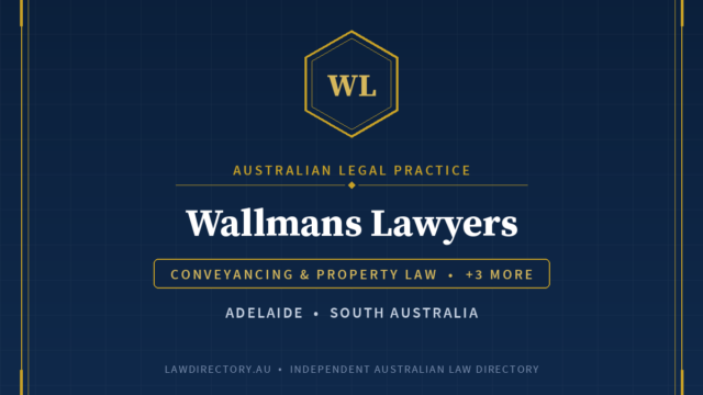 Wallmans Lawyers Adelaide — listing card on LawDirectory.au
