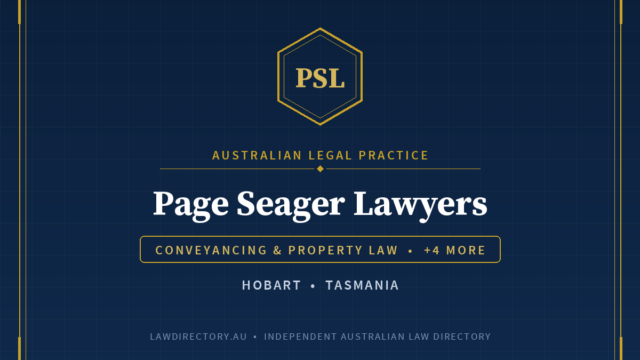 Page Seager Lawyers Hobart — listing card on LawDirectory.au