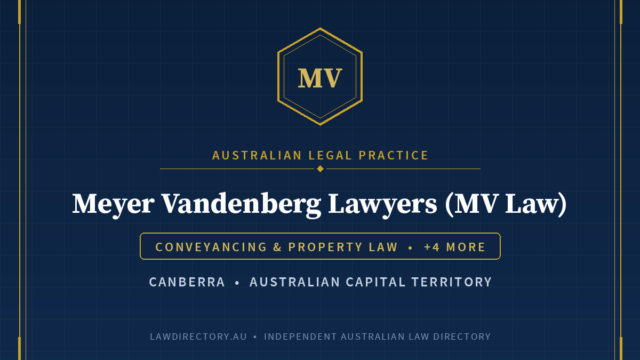 Meyer Vandenberg Lawyers (MV Law) — listing card on LawDirectory.au